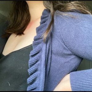 Blue Ruffles Cardigan